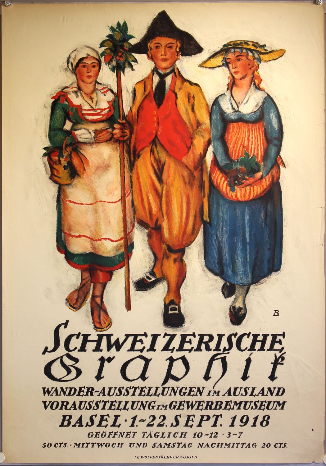 Baumberger Otto, Schweizerische Graphik, Wander-Ausstellungen im Ausland, Vorausstellung im Gewerbemuseum Basel 1918