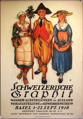 Baumberger Otto, Schweizerische Graphik, Wander-Ausstellungen im Ausland, Vorausstellung im Gewerbemuseum Basel 1918