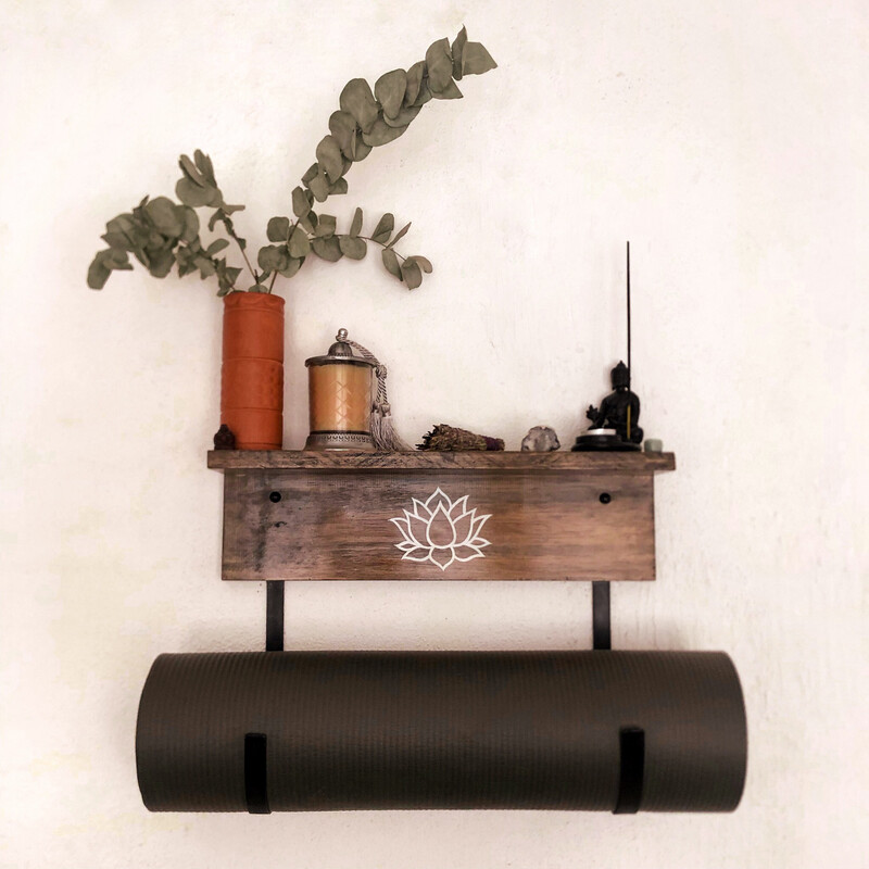 yoga mat display shelf