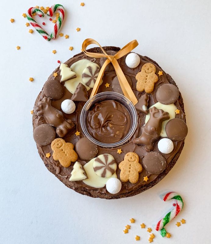 Christmas Brownie Wreath