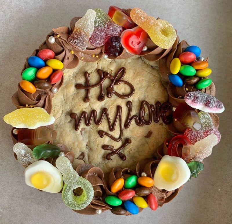 6 Inch Iced Cookie Cake with TOPPINGS