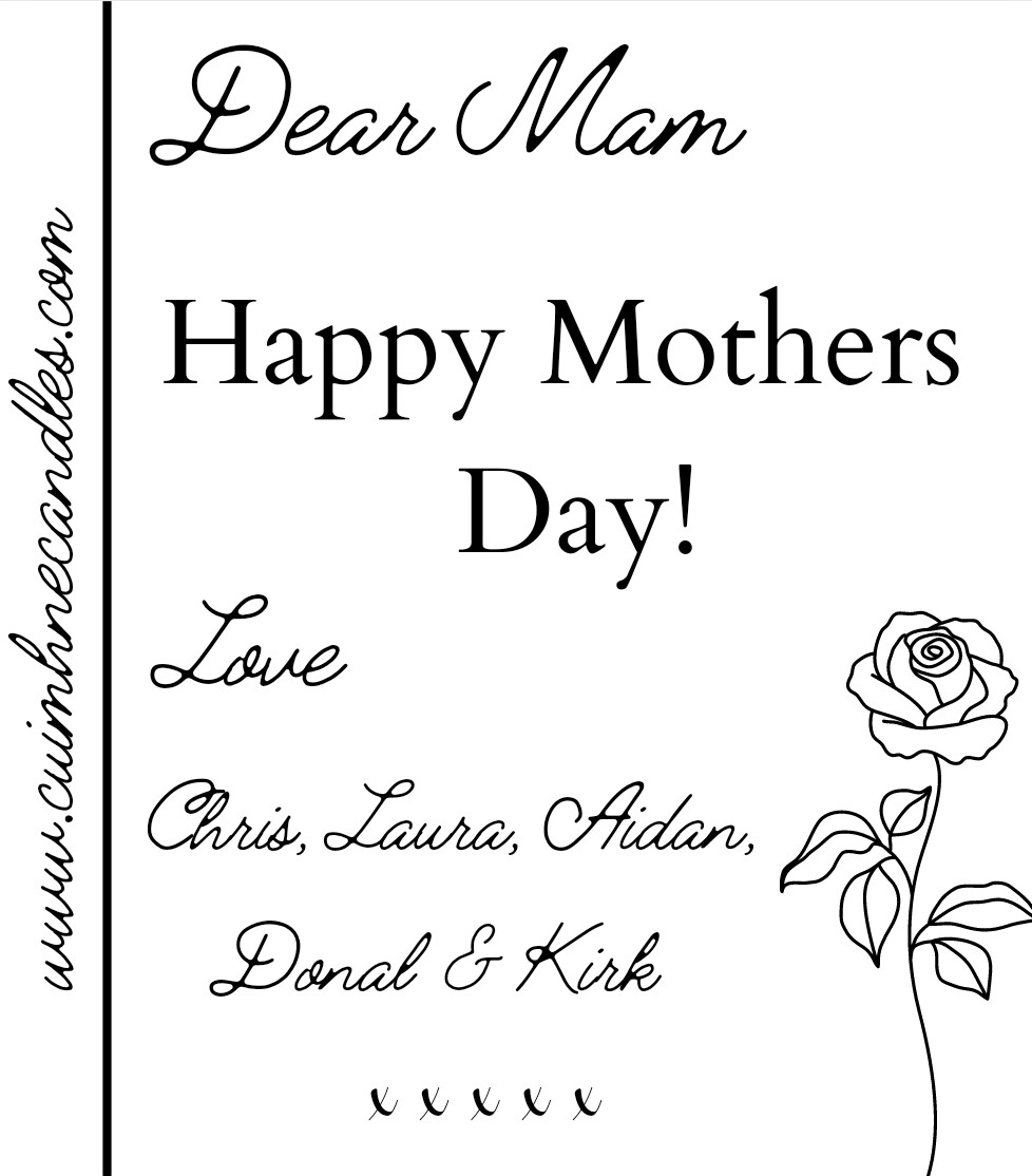 Mothers Day Candle with Free Personalisation