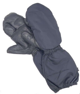 Militär Winterhandschuhe, Faushandschuhe mit Lederbesatz, gefüttert Schweizer Armee