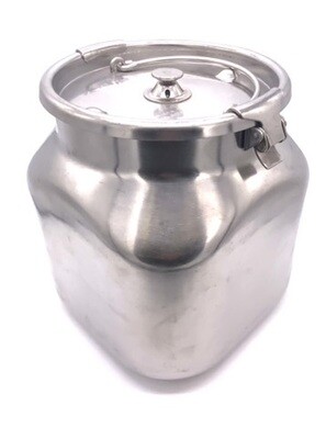 Edelstahlbehälter mit Deckel, Inox Kessel 3.5 L mit Deckel, Einsatz Speiseträger Schweizer Armee