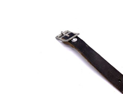 Packriemen Leder Schwarz, Rucksackriemen, Lederriemen 35 cm, Lederriemli Schweizer Armee gebraucht