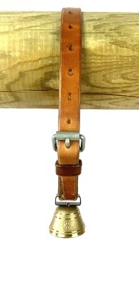 Schafglöcklein 4cm mit Riemen Braun