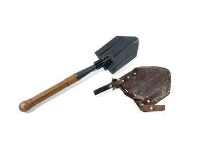 Militär Schanz- Klappspaten Schweizer Armee mit Lederfutteral