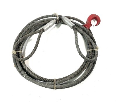 Drahtseil/ Drahtseilschlinge Würgeseil mit Hacken 16mm, 8m