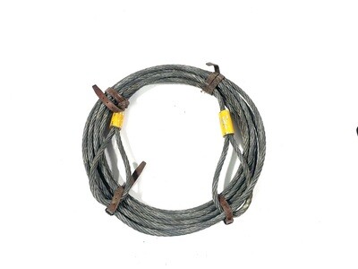 Drahtseil/ Drahtseilschlinge mit 2 Schlaufen/Ösen 16mm, 15m