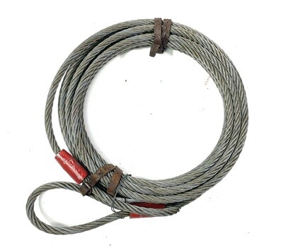 Drahtseil/ Drahtseilschlinge mit 2 Schlaufen/Ösen 16mm, 15m