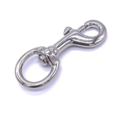 Karabinerhaken Eisen vernickelt 19x85 mm