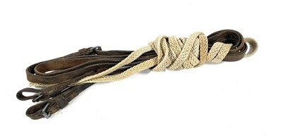 Militär Leitseil/Fahrzügel Einspänner aus Leder