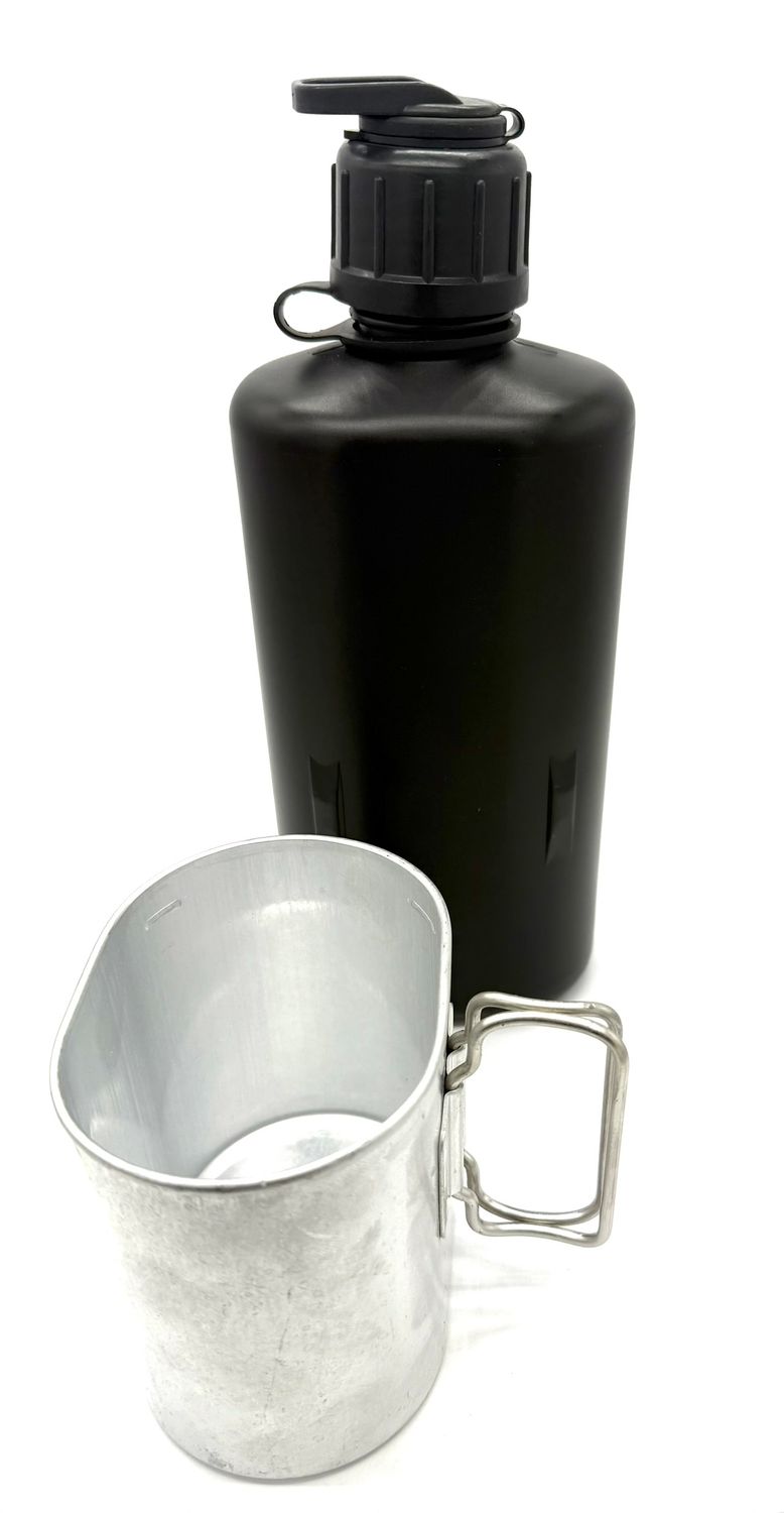 Schweizer Armee Feldflasche M84, Wasserflasche Militär Trinkflasche Neuwertig