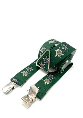 Hosenträger Edelweiss Grün