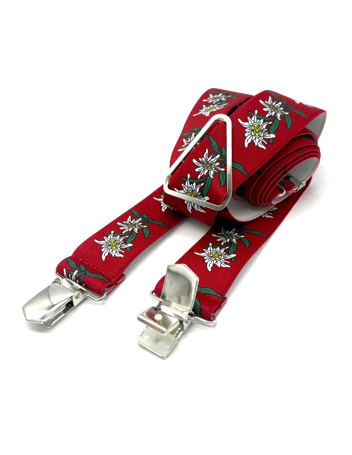 Hosenträger Edelweiss Rot