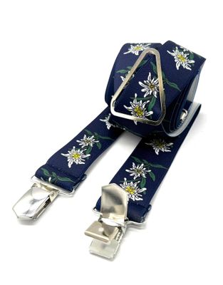 Hosenträger Edelweiss Blau