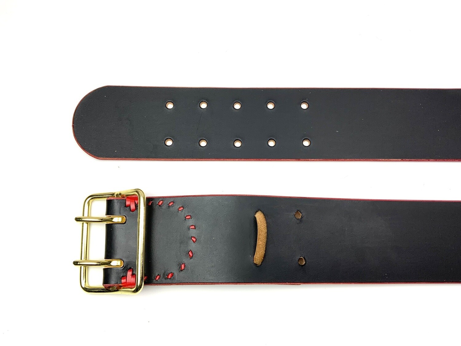 Glockenriemen Leder/ Treichelriemen aus Leder handgenäht Stahlschnalle 5cm