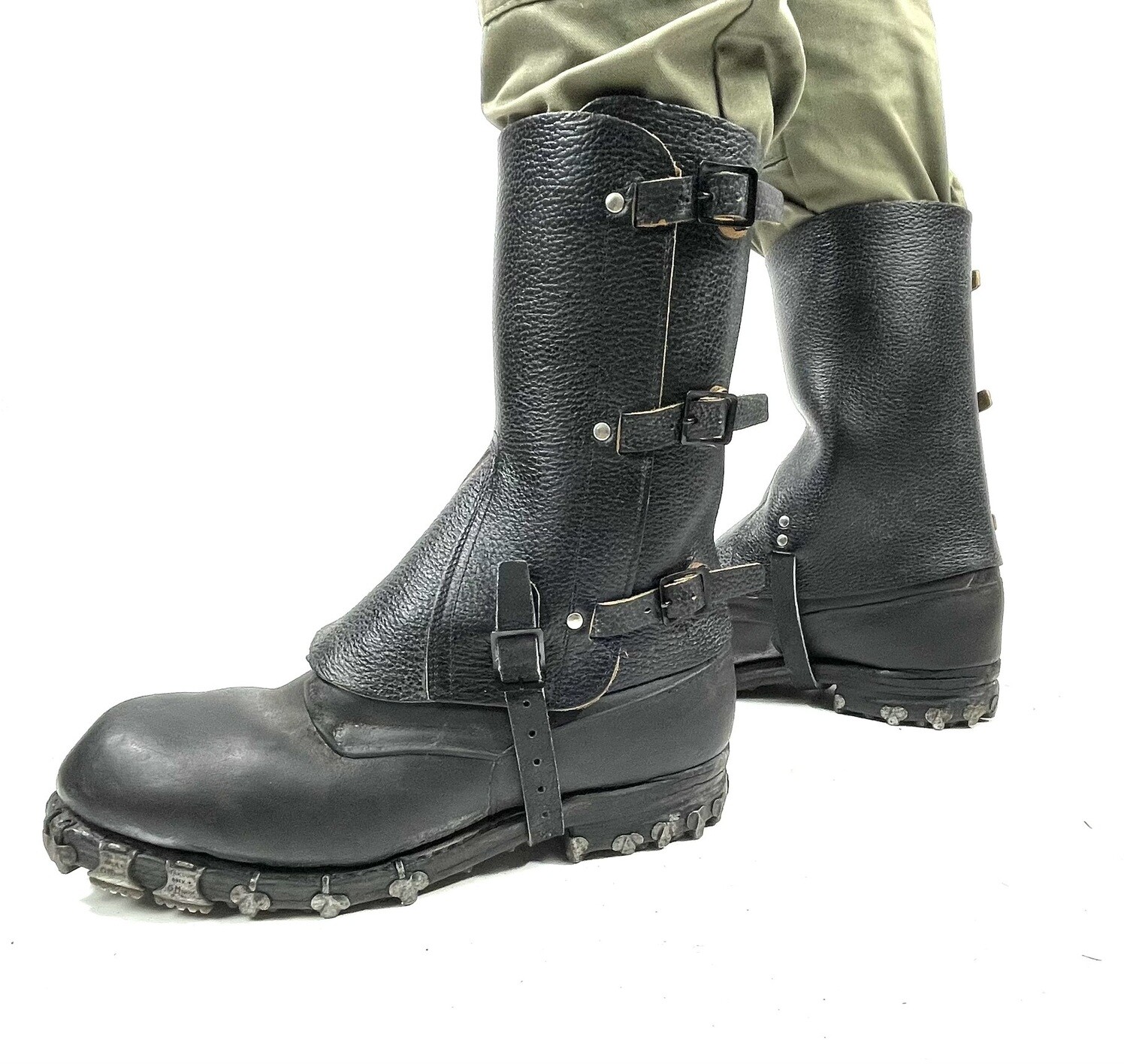 Militär Leder-Gamaschen Schweizer Armee Gr. 2
