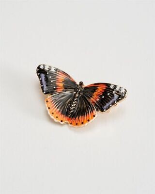 Fable broche vlinder red admiral