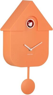 Wall Clock Modern Cuckoo, oranje