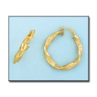 Aros Oro 18kt. ondulados greca.