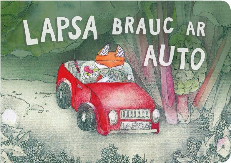 Kartona bilžu grāmata "Lapsa brauc ar auto"