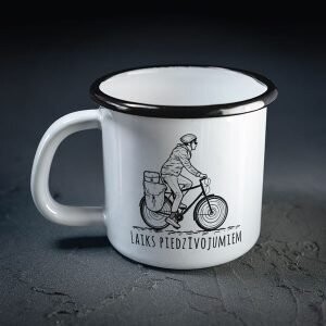 Metāla krūze, velospiēdists "Laiks piedzīvojumiem"