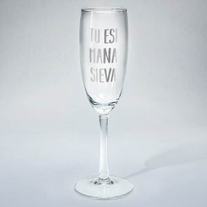Šampanieša glāze, "Tu esi mana sieva"