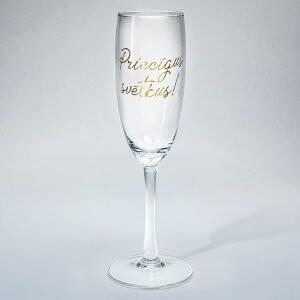 Šampanieša glāze, "Priecīgus svētkus!"