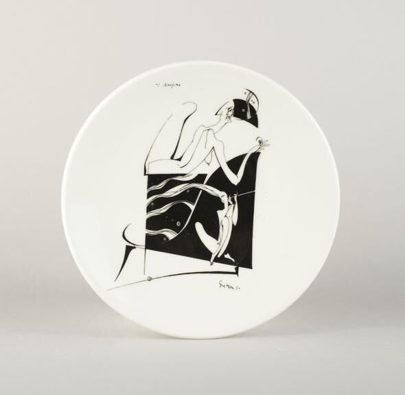 Porcelāna deserta šķīvis Gredzens, Vilipsons, Izmēris: apaļš