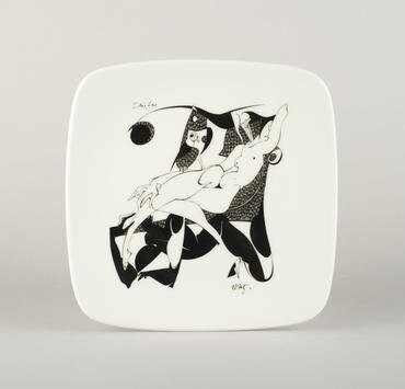 Porcelāna deserta šķīvis Nakts, Vilipsons