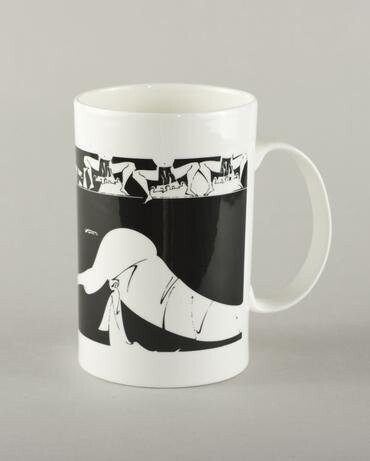 Porcelāna krūze ''Meitene, kura prata turēt muti", Vilipsons