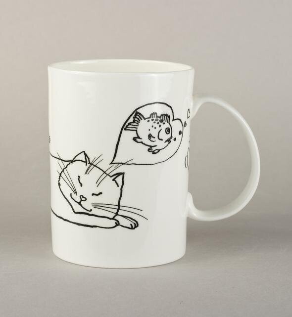 Porcelāna krūze, Kaķis sapņo