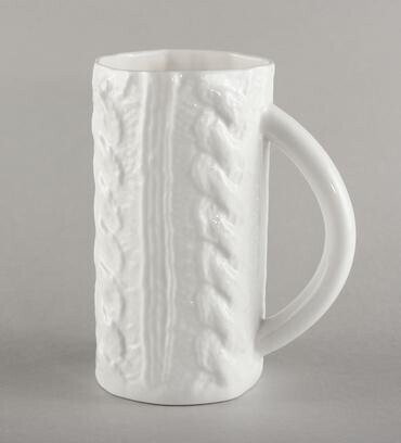 Porcelāna adīts alus kauss