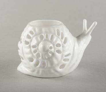 Porcelāna svečturis gliemezis
