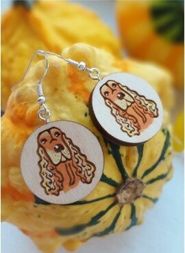 Auskari "Angļu kokerspaniels"