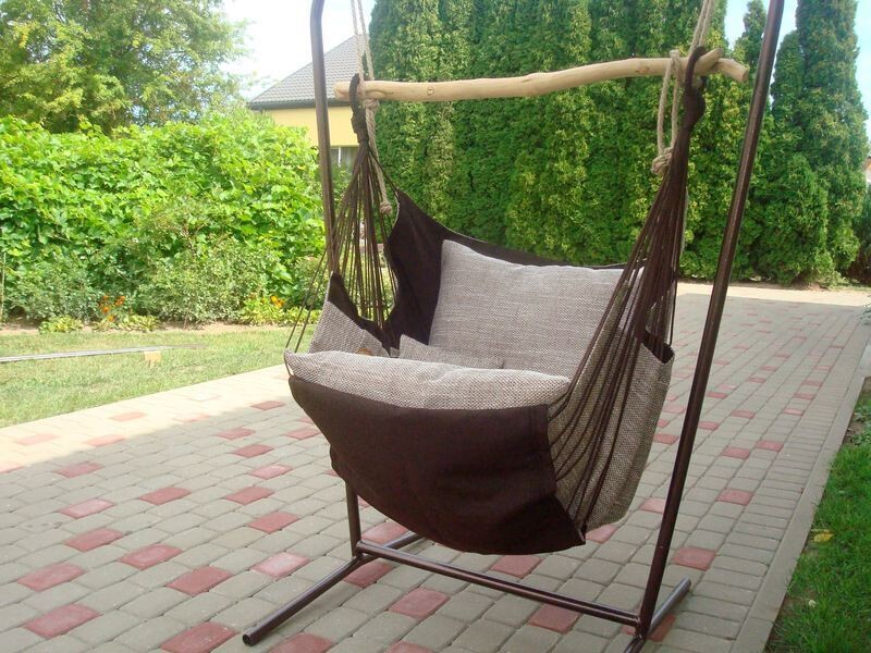 Hammock  chair- šūpuļkrēsls 399 brūns/tumši brūns
