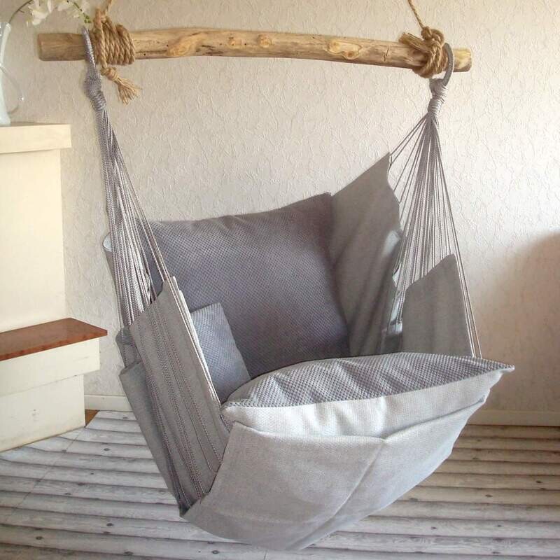 Hammock  chair- šūpuļkrēsls 407 gray/gray