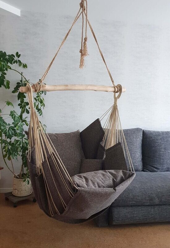 Hammock  chair- šūpuļkrēsls 561 brūns/brūns
