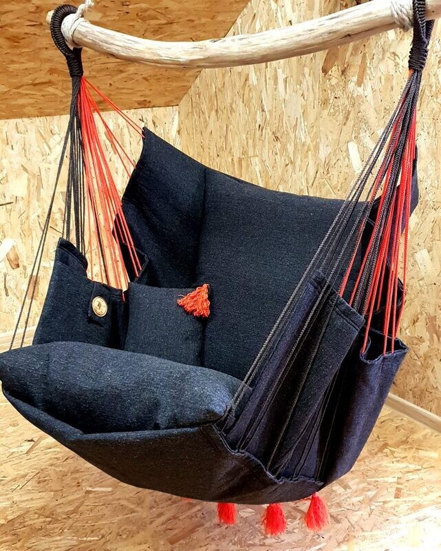Hammock  chair- šūpuļkrēsls 536 brūns/oranžs