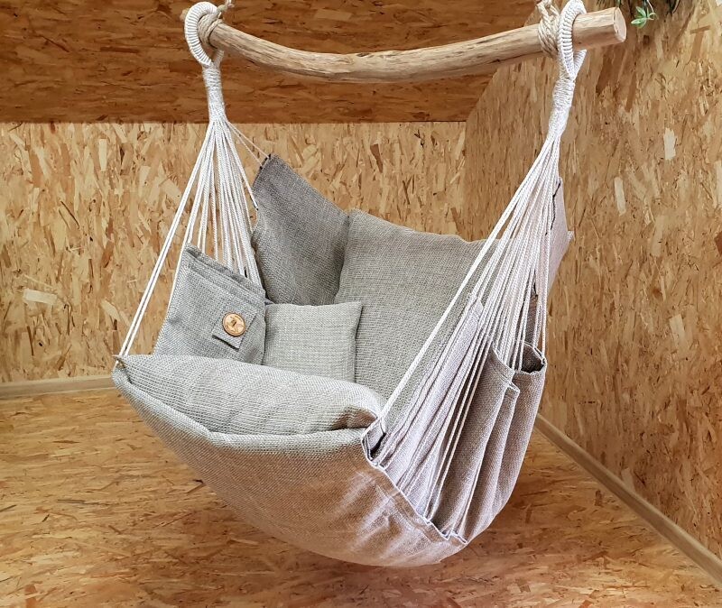 Hammock  chair- šūpuļkrēsls 537 bēšs/bēšs