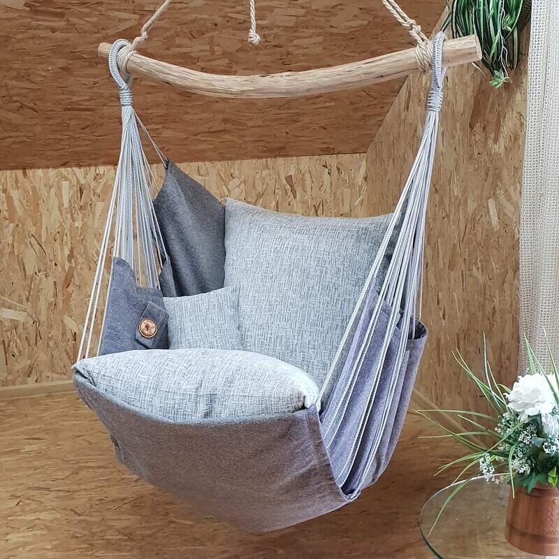 Hammock  chair- šūpuļkrēsls 568 pelēks
