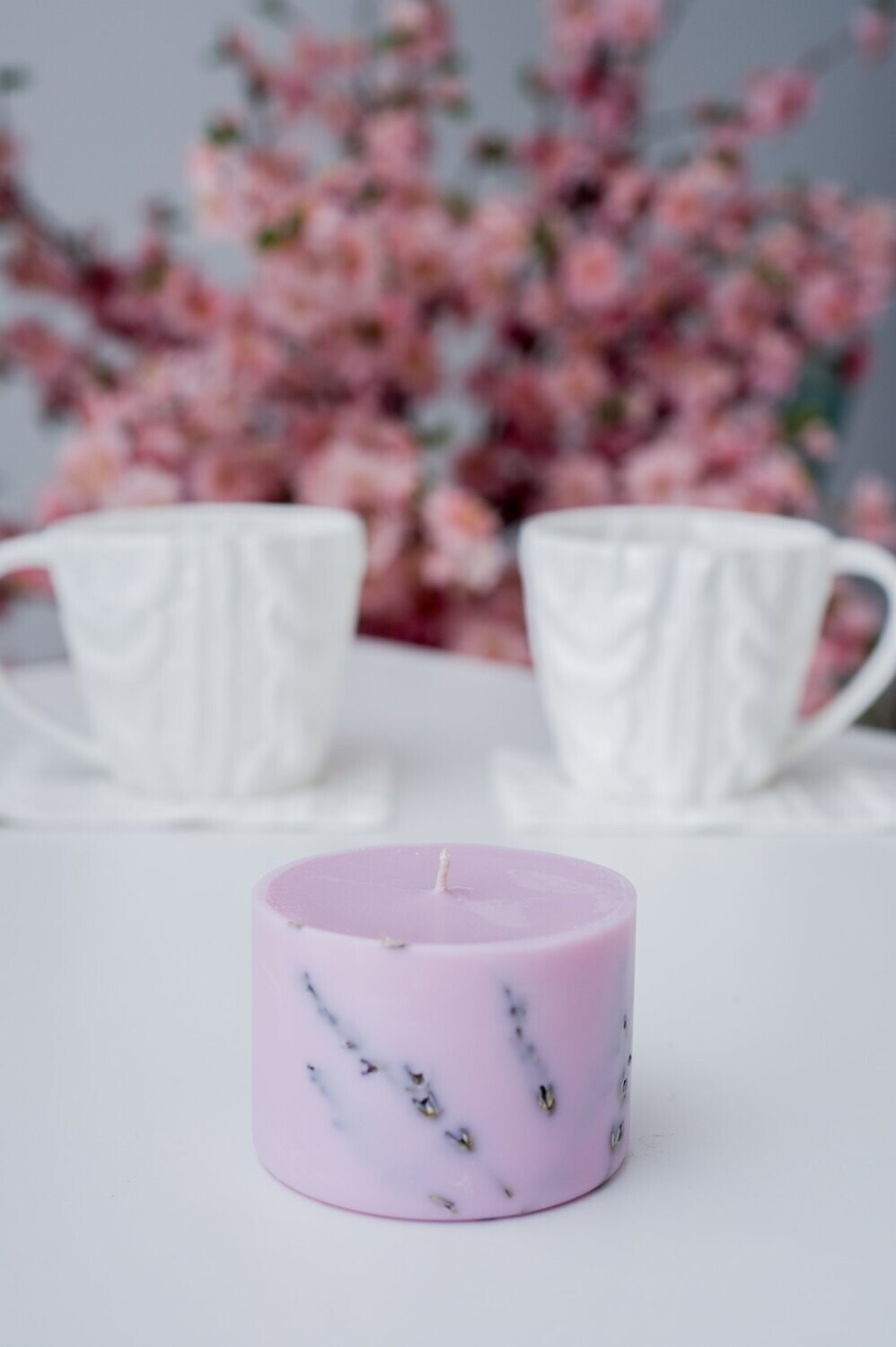 Sojas vaska svece ar Lavandas aromātu - lillā, Size: S