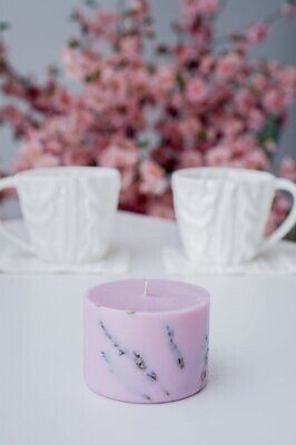 Sojas vaska svece ar Lavandas aromātu - lillā