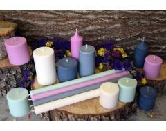 Laureta Candles Rapšu vaska sveces cilindra formas