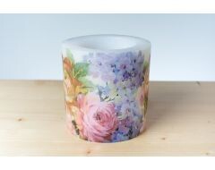 Laureta Candles Parafīna laterna, Roze ar kortenzijām