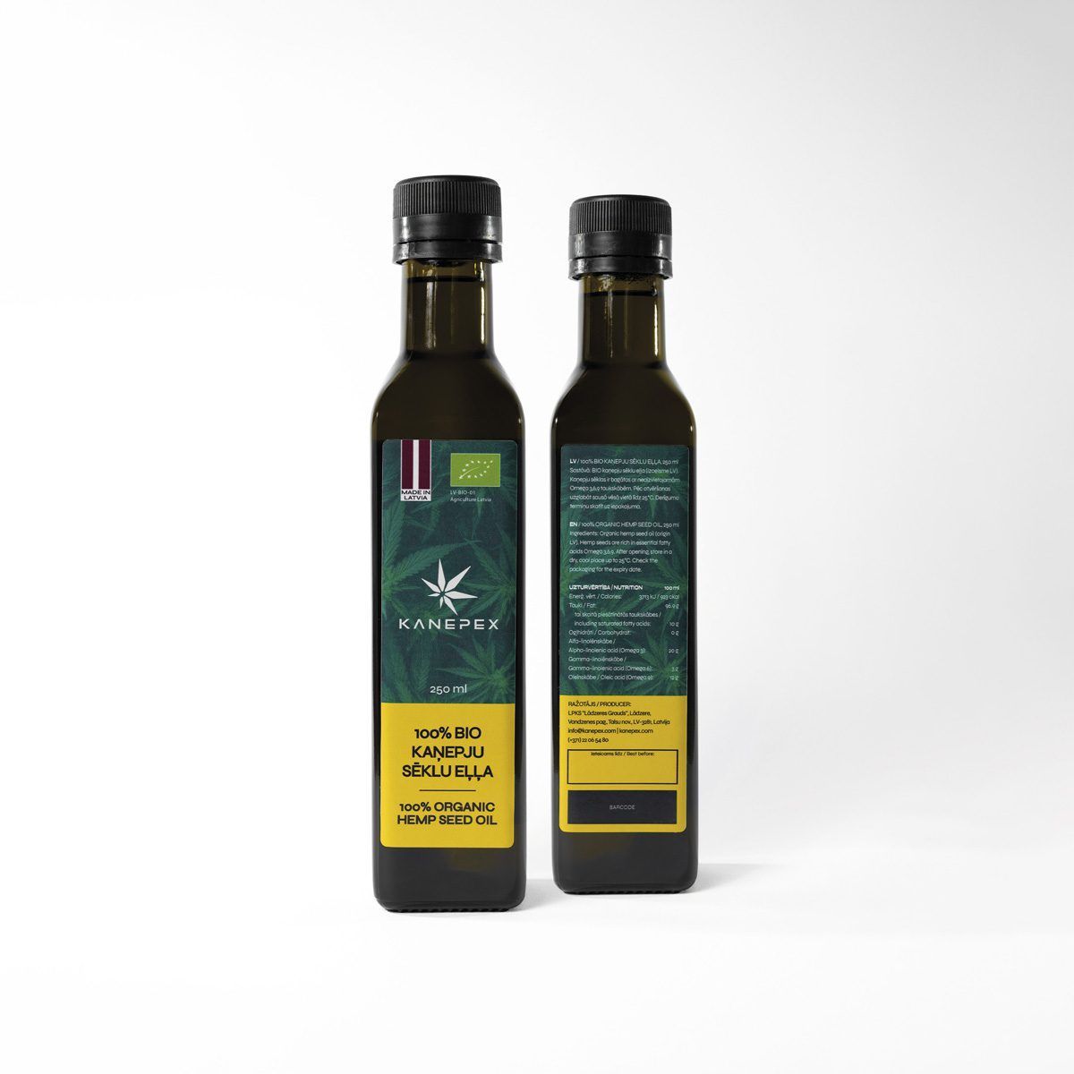 100% BIO Kaņepju sēklu eļļa, 250ml