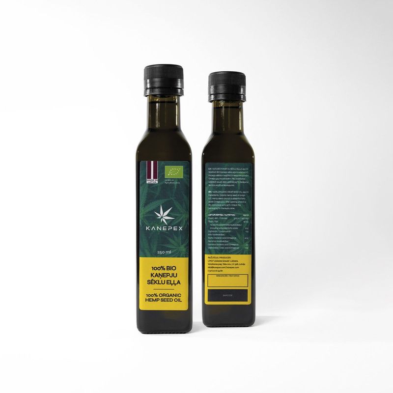 100% BIO Kaņepju sēklu eļļa, 250ml