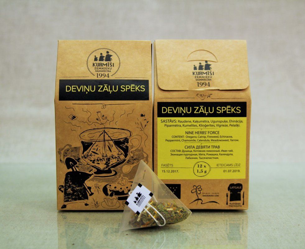 Tēja "Deviņu zāļu spēks", Veids: 12 paciņas