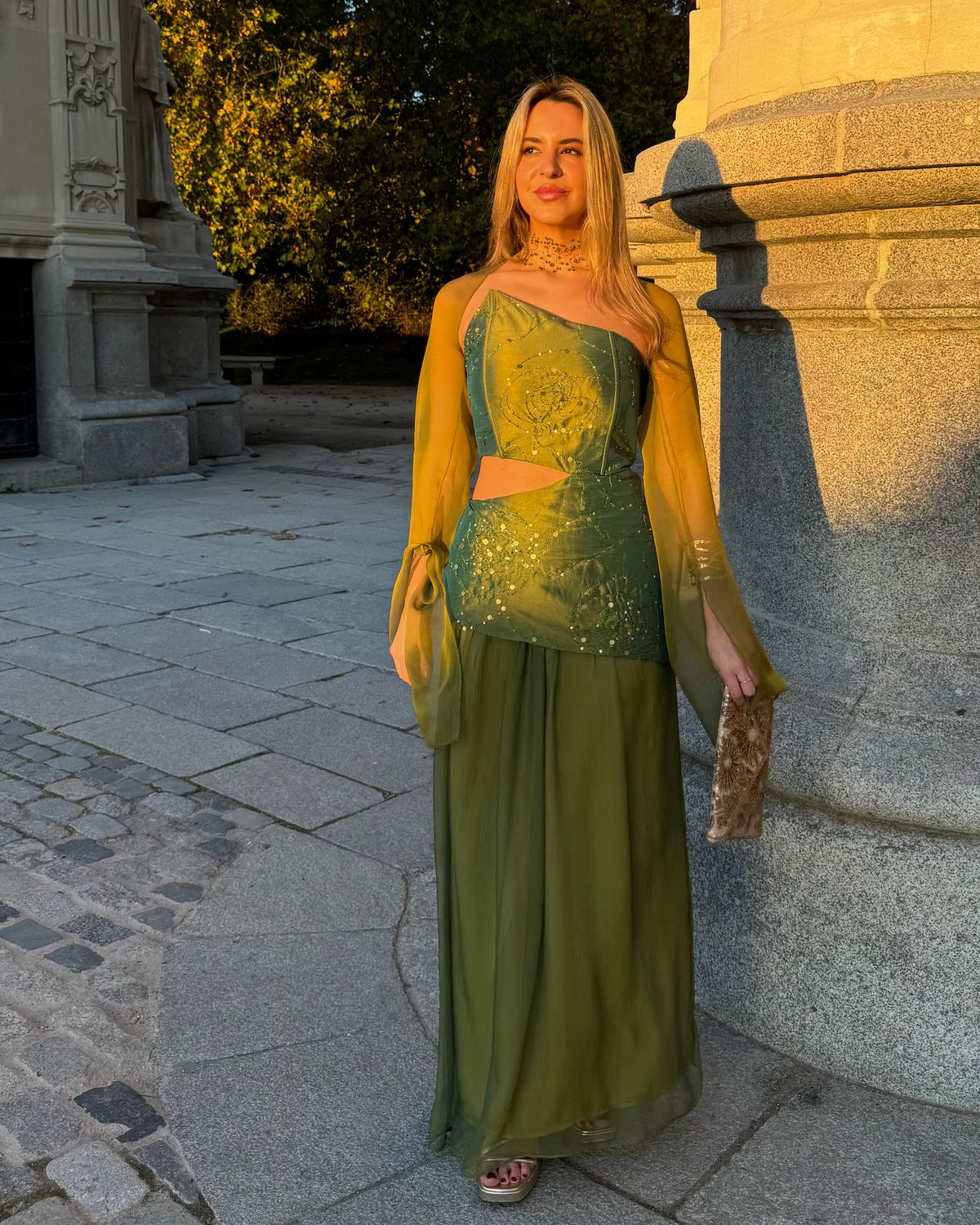 Vestido Carlota seda salvaje
